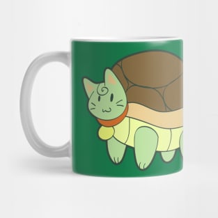 Green Cat Turtle Mug